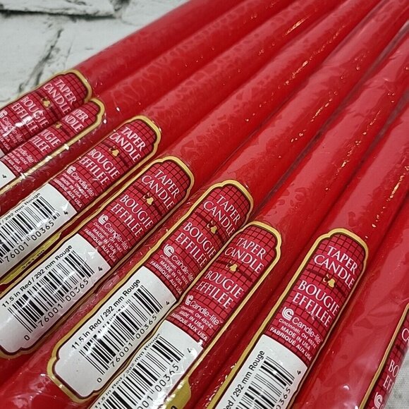 Vintage Candle-Lite Tapers Candles Red Lot 16 Christmas Holiday 11.5" And 7.5" - Picture 3 of 9